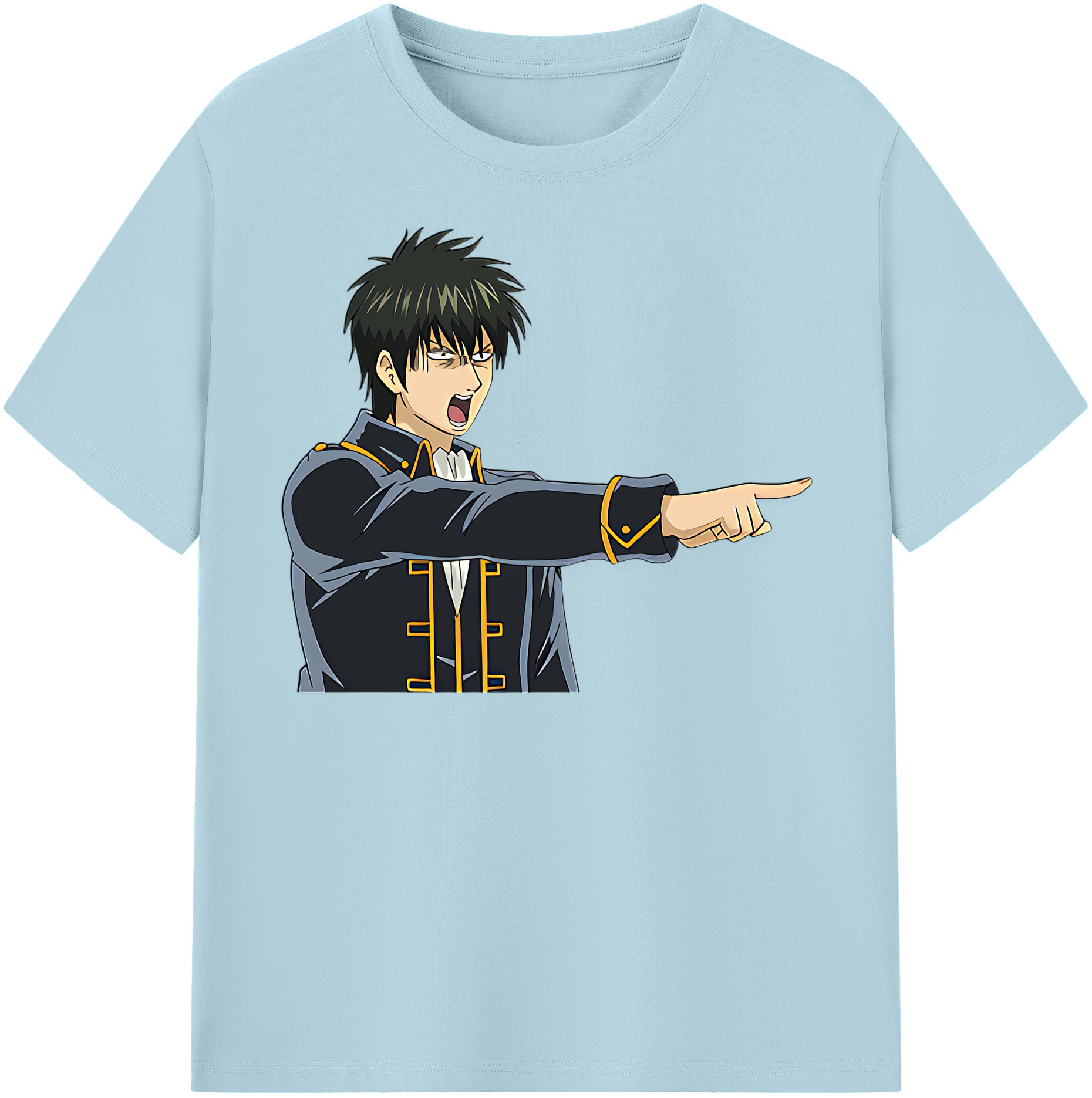 （画像用） ぎんたま 坂田銀時（さかたぎんとき） 神楽 志村新八（しむら しんぱち） GINTAMA Sakata Gintoki Kagura Shimura Shinpachi 綿100％半袖Tシャツ（フロントプリント）
